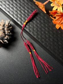 1pc Islamic Tasbih With Woven Tassel, Exquisite Knotted Prayer Bead Pendant, Handmade Braided Rope Tassel, Prayer Bead DIY Accessory - Multicolor - View 10