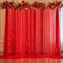 4/5/6 Pack Red Fairy Lights, 3M 30LED Battery Operated String Lights, 2 AA Batteries Required (Not Included), Halloween Decorations, Spooky Halloween Decor, Aesthetic Room Decor, Bedroom Lights, Indoor Party Holiday Decorations - Red - View 3