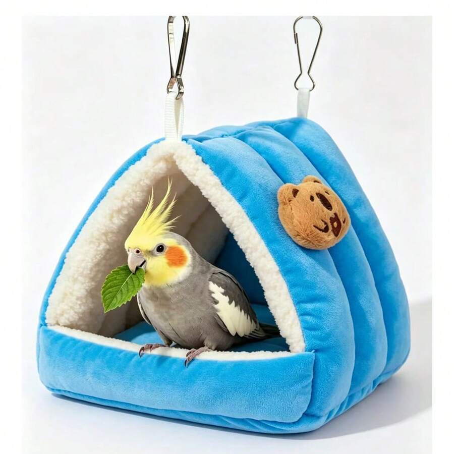 Winter Warm Plush Bird Cage Bed, Soft Bird Hammock, Hidden Sleep Nest, Suitable For Cockatiels, Small Parrots, Small And Medium-Sized Birds
