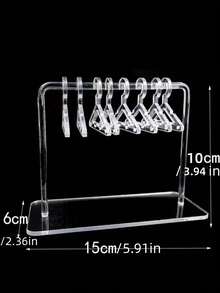 1pc/3pcs Acrylic Jewelry Display Stand, Creative Earring Display Rack & Jewelry Storage Organizer Back To School - Silver - View 9