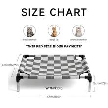 Double-Layer Elevated Pet Bed, Off-The-Ground Cat Bed, Stainless Steel Frame Pet Bed, Suitable For Small And Medium Cats And Dogs - Multicolor - View 6
