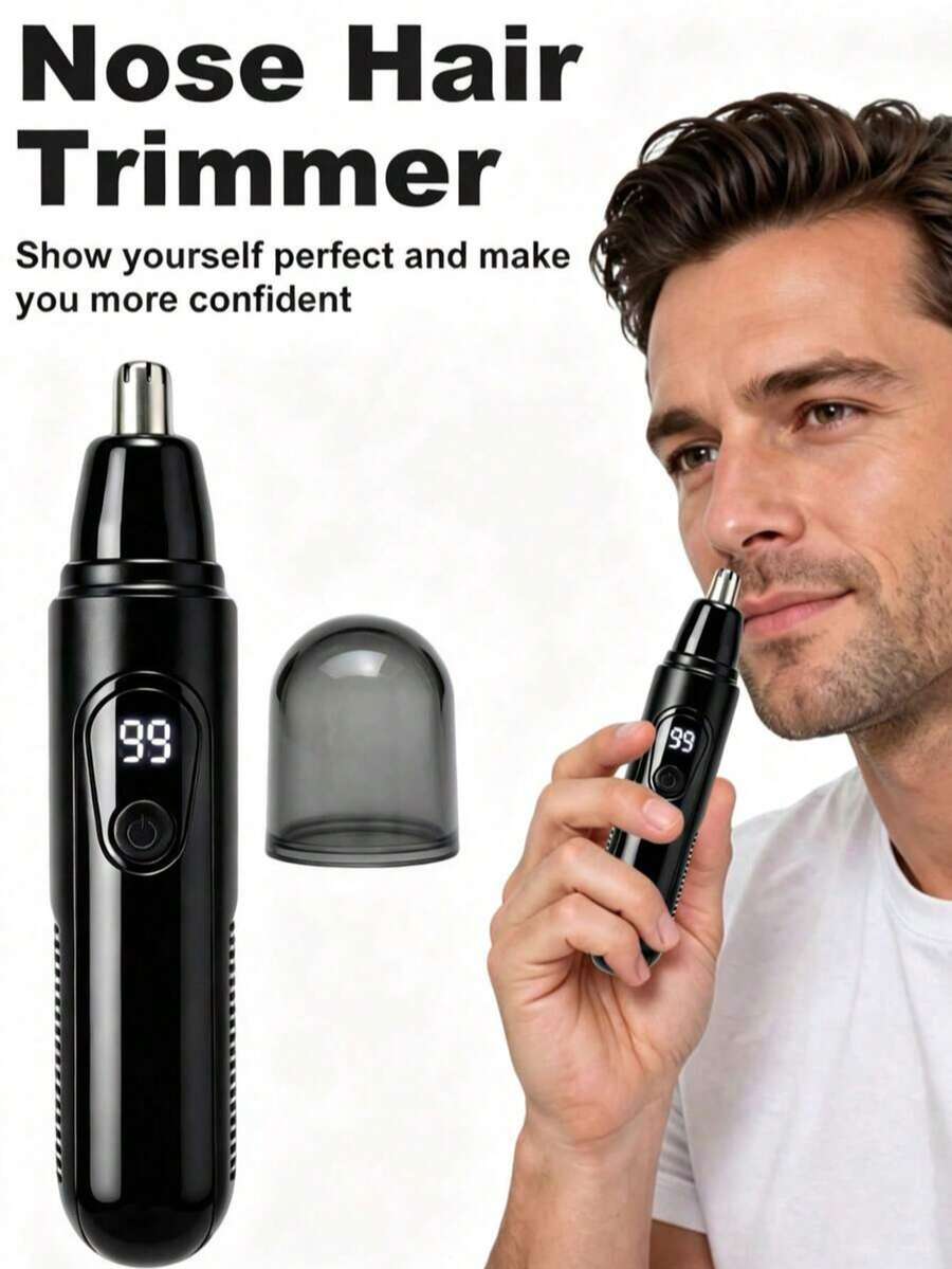 Alat Cukur Bulu Hidung Elektrik Isi Ulang USB, Alat Cukur Bulu Hidung, Telinga, Alis, dan Wajah Tanpa Rasa Sakit, Unisex