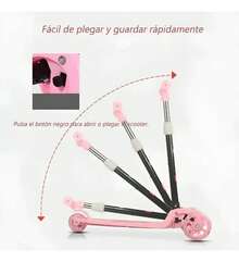 Scooter Monopatín De Pie Plegable Para Niños De 2 A 10 Años, Patinete Infantil Portátil Color Rosa Para Paseos Y Diversión - Azul - Ver 10