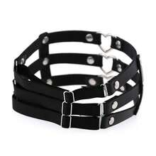 1pc Dark Punk Sexy Lolita Non-Slip Leather Thigh Strap Elastic Leg Band Leg Chain Accessory - Black - View 7