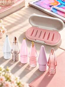 3/4/6pcs Replacement Tips For Apple Pencil Pro/2nd Gen/1st Gen/USB-C, Needle-Shaped Tips With Storage Box, Precise Control, Plastic/Metal Material, Compatible With IPad Pro Apple Pencil Set - Multicolor - View 15