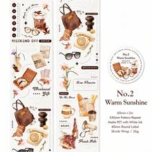 JotBox Better Meet PET White Ink Tape Vintage Matte Planner Time Decoration Collage Original Basic Illustration Material - Better to Meet - View 13