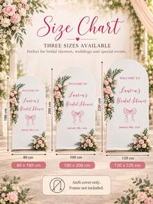 Custom Wedding Arch Fabric Decor Cover, Personalized Photo Name Date Text, Polyester Double-Sided Stretch Background Cloth, Wedding Welcome Sign, Spandex, Event Backdrop - Multicolor - View 4