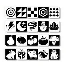 Black & White Flash Cards For Newborn Early Education Visual Stimulation, 0-36 Months Infant Color Tracking Puzzle Cognitive Cards, Suitable For Christmas - Multicolor - View 2