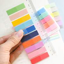 3 Sets/1 Pack Pull-Out Box Index Tabs, Ultra-Thin Index Stickers, Student Reading Labels, Office Indicator Tabs, Book Annotation Labels, Transparent Waterproof Sticky Notes, Colorful Adhesive Labels With PP Card Ruler - one-size - View 4