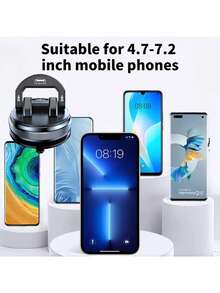 Universal 360 Dashboard Phone Holder For Car - Multifunctional Car Dash Phone Mount With Auto-Lock, Grip&Vacuum Base, Fits All Phones And Vehicles, Compact Design (Black) - A - View 10