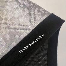 Thickened Aluminum Foil Silver Surface Thermal Insulated Curtains, Diamond Quilted Double-Sided Use, Winter Window Cold-Proof Wind-Blocking Light-Blocking Heat-Insulating Curtains - Cotton With Black Trim, Left-side Zipper - View 8