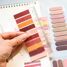 5 Sets Assorted Styles Packaging 1 Set, Multiple Square Shape Index Tabs, Extra Long Ultra Thin Index Stickers, Student Reading Labels, Office Indicator Tabs, Book Annotation Labels, Transparent Waterproof Sticky Notes, Colorful Adhesive Labels With Card Ruler PP - one-size - View 2