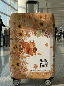 1pc 18-32 Inch Suitcases Dust Cover, Autumn Harvest Pumpkin Print Luggage Cover. Stretchable, Scratch-Proof& Dustproof, Stylish Decoration For Luggage - Multicolor - View 3
