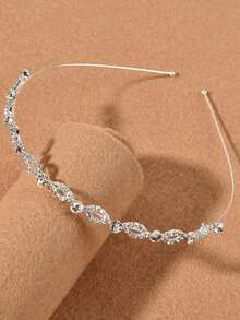 1 Alloy Rhinestone Silver Hairband Women's Hair Accessory - Silver - View 1