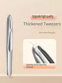 1pc Premium Round Tip Eyebrow & Facial Hair Removal Tweezers - No-Mark Grip, Precise Short Hair Trimming, Easy Grooming For Eyebrows, Beard, Sideburns - Durable Beauty Tool For Men & Women - Multicolor - View 1