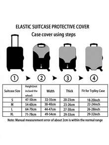 1pc 18-32 Inch Suitcases Dust Cover, Butterfly Print Luggage Cover. Stretchable, Scratch-Proof & Dustproof, Stylish Decoration For Luggage - Multicolor - View 6