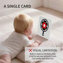 Black & White Flash Cards For Newborn Early Education Visual Stimulation, 0-36 Months Infant Color Tracking Puzzle Cognitive Cards, Suitable For Christmas - Multicolor - View 6