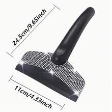 1 cái cào tuyết ô tô mùa đông đính đá rhinestone, cào đá bằng thép không gỉ, dụng cụ rã băng khẩn cấp an toàn - A - Xem 7