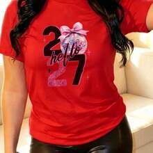 Women T-Shirts - Red - View 5
