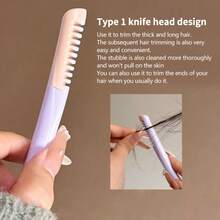 2 Pcs Women Private Area Hair Trimmer, 2 In1 Dual-Head Manual Bikini Razor With Curved Handle, Painless Smooth Shave For Sensitive Skin, Multi-Function Shaver For Bikini Line, Underarm & Leg Body Grooming - Double-headed - View 5