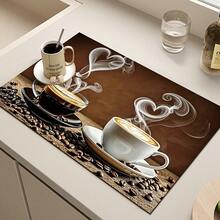 1pc Coffee Machine Drip Mat, Kitchen Sink Drip Mat, Sink|Countertop|Absorbent|Drip Mat Coffee Mat, Dirt-Resistant And Easy To Clean, Trimmable, Quick-Drying, Suitable For Kitchen Sink, Vegetable Washing Sink Countertop, Dishware|Coffee Cup|Coffee Machine Accessories Placement, Cup Draining, Washbasin, Bar Countertop, Perfect For New Home Housewarming Gift, New Home Kitchen Essential, Moving Gift, Practical Home Gift, Christmas Gift, - Multicolor - View 5