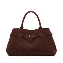 Women's Solid Color Buckle Handbag, Large Capacity Top Handle Tote Bag, Suitable For Daily Commute - Multi-color - View 7