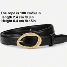 1pc New Women's Buckle Niche Korean Style Multi-Function Decorative Belt, Fashion Slimming, Can Be Paired With Jeans And Women's Long Pants - Multicolor - View 4