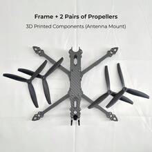 Kit Rangka FPV Serat Karbon MARK4 V2 Rangka Drone 7 Inci, Jarak Sumbu Roda 300mm, Quadcopter Freestyle Jarak Jauh, Komponen DIY dengan 2 Pasang Baling-Baling & Dudukan Antena untuk Penggemar Hobi RC - View 2