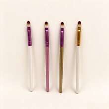 Fashion Eye Makeup Brush Kit, Long Handle Cosmetic Wands For Easy Grip During Makeup - White - View 7