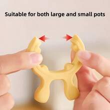 Deer Ear Pot Rack - One-Clip Use, Non-Slip, Soft Silicone Won't Damage Pot, Fits Multiple Pot Rim Sizes, Heat Resistant, Stores Spoons And Spatulas, Space-Saving, Easy To Clean, Essential For Cooking Enthusiasts, Perfect As Halloween, Thanksgiving, Christmas Gift - Multicolor - View 8