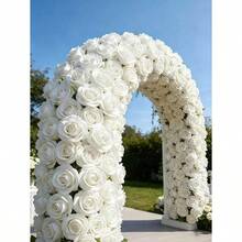 100 pieces/ 50 pieces/ 1 piece Artificial rose flower heads, wedding decoration accessories, bridal bouquet, doll corsage, floral wall arrangement, DIY home decor, wedding floral arrangement, party, shower, home decoration, foam rose flower heads, we - Blanco - Ver 5