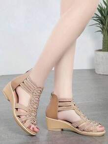 Women Heeled Sandals - Gold - View 5