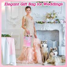 6/10/12pcs Iridescent Holographic Gift Bags, Medium Size, Non-Woven Fabric, Event Gift Solution, Suitable For Birthday, Party, Wedding And Christmas, Rainbow Shiny Design With Handles - Multiple Styles - View 4
