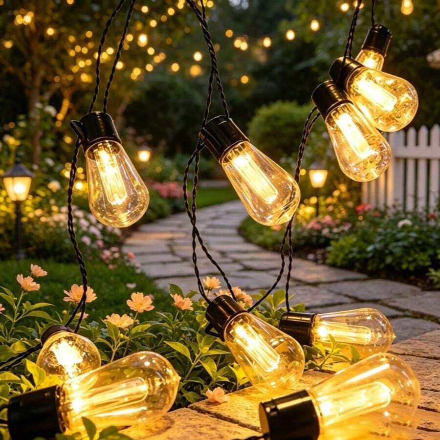 Lampu Hias LED Luar Ruangan, Lampu Gantung Luar Ruangan untuk Teras, Berkemah, Patio, Pesta, Taman, Jalan, Pernikahan, Dekorasi Natal - Lampu Pepaya - View 1