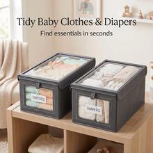 2pcs Folding Storage Box Wardrobe Organizer Clothes Storage Boxes Foldable Bags - VJN0480-M - View 8