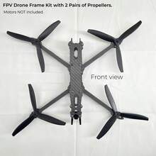 Kit Rangka FPV Serat Karbon MARK4 V2 Rangka Drone 7 Inci, Jarak Sumbu Roda 300mm, Quadcopter Freestyle Jarak Jauh, Komponen DIY dengan 2 Pasang Baling-Baling & Dudukan Antena untuk Penggemar Hobi RC - View 4