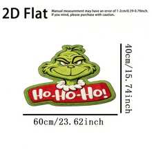 The Grinch 1pc Christmas Ho Ho Ho Shaped Doormat, Non Slip Absorbent Bath Rug, Festive Xmas Home Decor Floor Mat - A - View 13