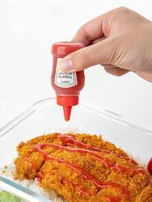 P1/ 4/8pcs Mini Portable Sauce Bottles, Salad Dressing And Ketchup Dispensing Plastic Squeeze Bottles, Condiment Containers, Random Pattern & Color - Multicolor - View 9