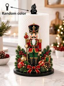 1pc Large 3D Christmas Decorative Kitchen Paper Towel Holder, Desktop Roll Paper Towel Holder (Combines Display And Storage Functions), Fun Nutcracker Design, Suitable For Kitchen, Bathroom, Living Room And Dining Room, Decorative Item To Create Warm Christmas Atmosphere, Christmas Home Decor, Kitchen Gadget, Kitchen Utensil, Ramadan, Arabic Coffee Cup, Kitchen Decoration, Kitchen Supplies, Home Accessories, Kitchen Storage Supplies, Holiday Essentials, Kitchen Essentials, Kitchen Decoration And Accessories, Home Essentials, College Essentials - Multicolor - View 8