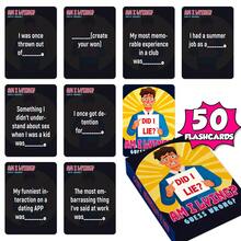 1pc Creative Lie Game Cards, 50 Adult Social Icebreaker Card Game, Fun Group Tabletop Game, Suitable For Parties And Family Gatherings, Interactive Conversation Game Props, Exquisite Birthday Surprise Gift, Ideal Gift Choice For Game Night Enthusiasts - Multicolor - View 4