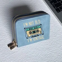 Vintage Print Card Holder Lightweight Fashionable Wallet Suitable For Daily Use For Women Double Zipper Mini Wallet Purse Wallet Card Wallet - Multicolor - View 10