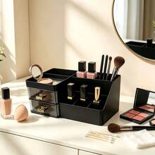 1pc Men's Cologne Storage Rack, Bathroom Countertop Organizer And Perfume Tray, With Toothbrush And Sink Brush Holder, Durable Plastic Storage Box, Cosmetic Storage Box, Multi-Functional Storage Box, Cosmetic Organizer Rack, Room Decor Storage Rack - Multicolor - View 6