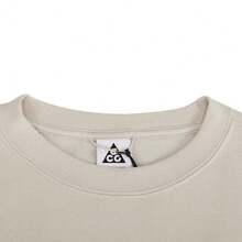 NIKE ACG Therma-FIT Unisex Cream Cotton Blend Crew Neck Sweatshirt Long Sleeve Printed Ribbed Cuffs FD8761-072 - Beige - View 3