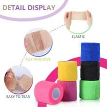 30 Rolls Self-Adhesive Elastic Tape, Breathable Flexible Sports Adhesive Tape, Waterproof Sports Tape, Suitable For Fitness Training And Daily Use - Apricot - View 6