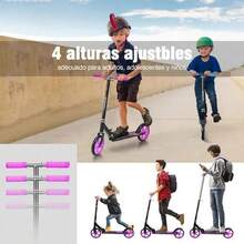 Rosa/Negro patinete, patinete de pedales - Rosa/Negro - Ver 9
