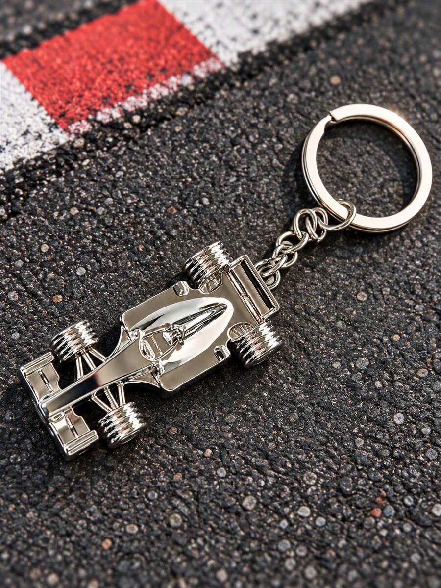 3D Formula Racing Car Keychain For Car Keys, Decorative Racing Car Bag Charm For Backpacks, Race Car Keyring Gift For Motorsport Enthusiasts - Multicolor - View 1
