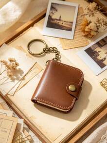 Leather Mini Photo Album Keychain, Portable Picture Keepsake Ornament, DIY Accessory For Purse, Bag & Keys, Great Gift Choice For Men And Women - Multicolor - View 9