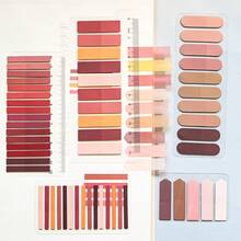 5 Sets Assorted Styles Packaging 1 Set, Multiple Square Shape Index Tabs, Extra Long Ultra Thin Index Stickers, Student Reading Labels, Office Indicator Tabs, Book Annotation Labels, Transparent Waterproof Sticky Notes, Colorful Adhesive Labels With Card Ruler PP - one-size - View 10