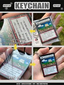 Anime Hunter Keychain, Hunter Exam Number Plate, Greed Island Card, 2D Acrylic Keychain, Key Decoration Pendant/Car Key Decoration - Acrylic - View 5