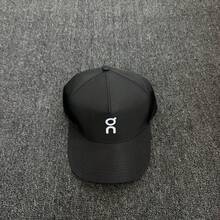 On Running  Baseball Cap With Reflective Logo, Unisex Outdoor Sun Protection Hat, Fashionable & Versatile Running Visor, Lettered Baseball Cap - White With White Lettering - View 6